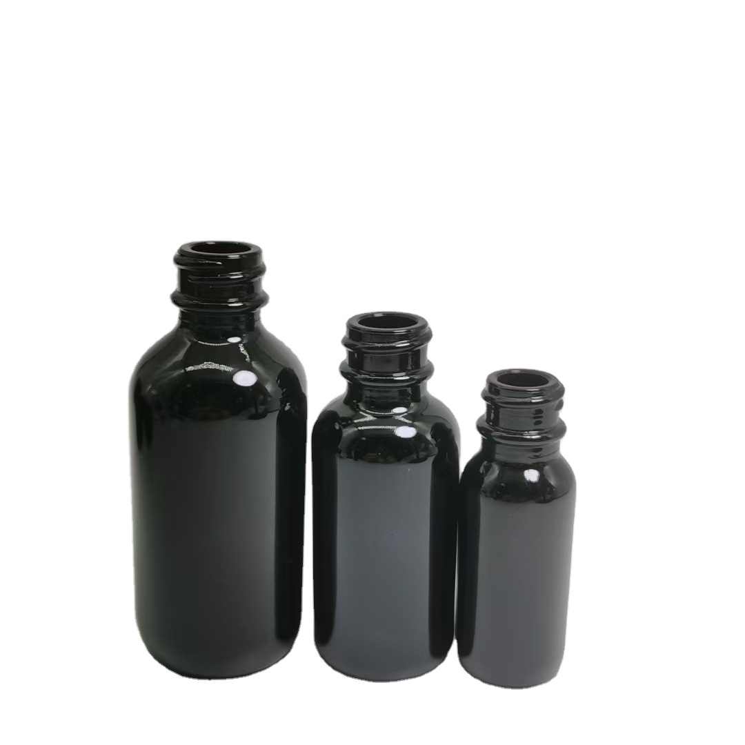 60ml black glass bottle