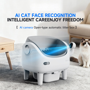 Litière Intelligente Désodorisante pour Chat avec Pulvérisation et Purification, Toilette pour Animaux à Changement de Sable en Un Clic, Blanc Hiver - Product Image 5