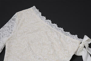 Nuovo <span class=keywords><strong>abito</strong></span> da donna <span class=keywords><strong>con</strong></span> collo inclinato a spalla singola a <span class=keywords><strong>manica</strong></span> <span class=keywords><strong>lunga</strong></span> <span class=keywords><strong>con</strong></span> fiocco in pizzo Sexy autunno e inverno - Product Image 3