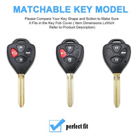 Housse de clé de voiture en TPU de luxe pour Toyota, porte-clés, étui pour clé de voiture, compatible avec 4Runner/Corolla/Matrix/RAV4/Venza/Yaris/Scion IQ/tC/xB/xD (2006-2018)