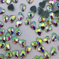 Strass thermocollants de qualité supérieure en forme de marquise, en verre AB cristal, à dos plat, pour vêtements, nail art, transferts brillants, décoration DIY