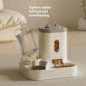 Comedouro e Bebedouro Automático de Plástico Durável para Pets, Ecológico, Integrado, para Cães e Gatos, Design de Alta Qualidade - Product Image 5