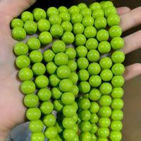 Manik-manik Kaca Bulat Warna Permen 6mm, Manik-manik Longgar yang Sudah Dilubangi untuk DIY Gelang dan Kalung