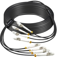 4 6 fibres monomode 9/125 OS2 Câble de dérivation multi-fibers blindé Fan-out 3.0mm Legs LC/SC/FC/ST Connecteur fibre 1M