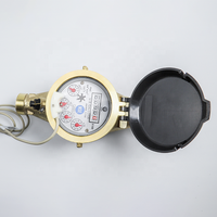 Compteur d'eau résidentiel à jet sec multi-jet mécanique approuvé NSF61 AWWA C708 avec anneau de fermeture en laiton Corps en laiton sans plomb