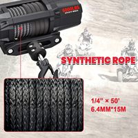 Treuil électrique 6000 lb 12V pour ATV/UTV avec rouleau de guidage, étanche IP65, pour remorquage de véhicules tout-terrain (UTV, ATV, voiture)