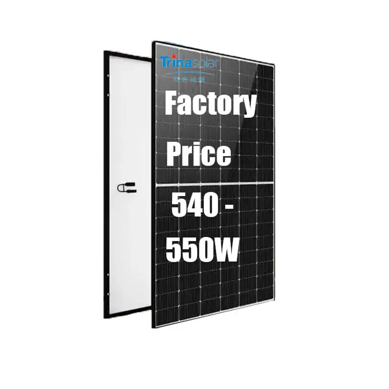 고효율 Trina 태양 단결정 실리콘 단일 결정 태양 전지 패널 540W 545W 550W 절반 배터리 일류