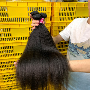 Extensiones de cabello humano brasileño para mujeres negras, mechones de pelo liso rizado <span class=keywords><strong>afro</strong></span>, grado 10, original - Product Image 4