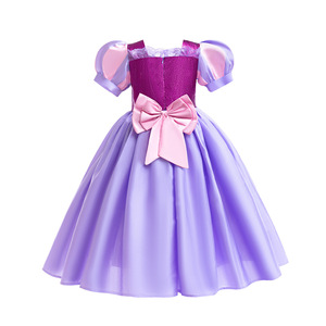 Vestido de Princesa con Mangas Abullonadas para Niñas, Disfraz de TV y Películas, Vestido de Elsa para Cumpleaños y Halloween, Venta al Por Mayor - Product Image 3