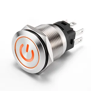 12mm/16mm/19mm/22mm/25mm/28mm/30mm Redmi Note CCC Flat Switch with Connector Led Push Button Light on OFF Button Metal 11 3A