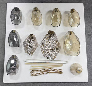 Sang Trọng Bắc Âu Mới Nhất Trang Trí Trong Nhà Trang Trí Pha Lê Đèn Chùm Thủy Tinh Thổi Vòng Sảnh Đèn Chùm Pha Lê Mặt Dây Chuyền - Product Image 2