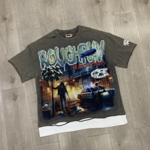 <strong>Mens</strong> T-Shirt Heavyweight Acid Washed Printing Design Graphic Clothing <strong>Men</strong> Streetwear Graffiti Diamond Roughplay T Shirts for <strong>Men</strong> - Product Image 6