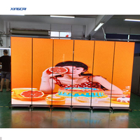 Pieghevole P1.86 P2 P2 P2.5 parete interna Video schermo a LED Display pieghevole LED Poster Display pieghevole banner LED Video Wall Board