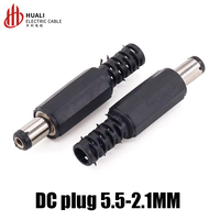 Prise d'alimentation CC DC022B, adaptateur en cuivre, interface femelle pour panneau 5,5-2,1 mm/2,5, prise femelle 3,5-1,35 mm pour connexions de fils