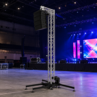 Torre de montaje de aluminio para sistemas de altavoces line array, torre elevadora de carga frontal de alta resistencia para sistemas de sonido de escenario