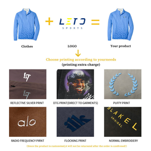 Groothandel Hoge Kwaliteit Heren Lichtgewicht Fleece Katoen Sport Snel Droogend Geborduurd Effen Kleur Lange Mouw Kwart Rits Pullover - Product Image 6