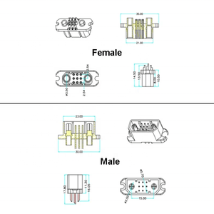 5 cặp 9 + 2 cắm tol Mpx 9pin connectorservo tín hiệu dây Adapter Power Nam Nữ cố định cánh nhanh chóng phát hành cắm Drone máy bay - Product Image 5