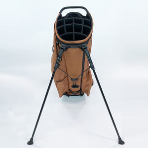 Sacca da Golf Stand ASL GOLF in Pelle PU Impermeabile Marrone con Tasca Frontale, Ricamo Logo Personalizzato e Divisori a 14 Scomparti - Product Image 4