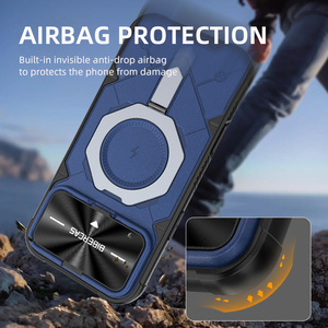 Funda de Teléfono de Lujo con Logotipo Personalizado, Resistente a Impactos, con Carga Inalámbrica, Anillo Metálico Duradero y Protector de Lente para <span class=keywords><strong>iPhone</strong></span> 17 - Product Image 3