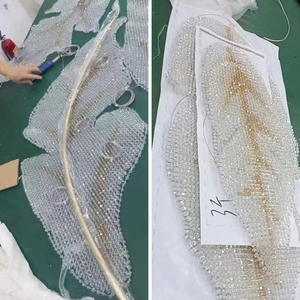 Đèn chùm pha lê hiện đại, thiết kế sang trọng, đặt hàng riêng, sản xuất OEM, nhà máy trực tiếp, kiểu lá rơi - Product Image 3