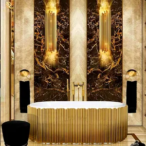 Lâmpada de cama de luxo personalizada, lâmpada de parede decorativa moderna de metal clássico para cama