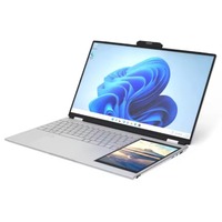 Laptop N150 15.6+7 Inci Layar Ganda Win 11 Laptop Pelajar Murah Tipis Layar Sentuh untuk Bisnis