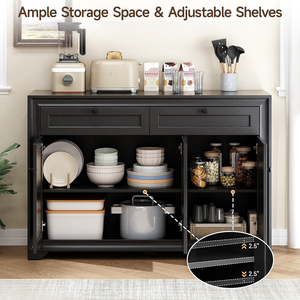 <strong>Sideboard</strong> Buffet Cabinet with Storage, Farmhouse <strong>Sideboard</strong>, Wood Coffee Bar Cabinet for Living Room, <strong>Kitchen</strong> - Product Image 3