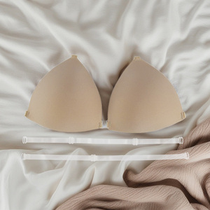 Front Closure Invisible Adhesive <strong>Bra</strong> Adjustable <strong>Back</strong> Sheer Triangle <strong>Bra</strong> <strong>with</strong> <strong>Clear</strong> <strong>Straps</strong> - Product Image 1