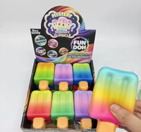 Coffret de jouets anti-stress populaires en forme de sucettes glacées - Jouet à rebond lent et coloré en forme de bâtonnets glacés et de crèmes glacées
