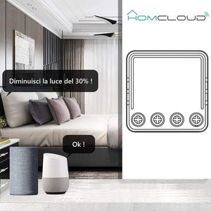 Homcloud โมดูลสวิตช์ Wi-Fi อัจฉริยะขนาดมินิ230V ควบคุมด้วยเสียงด้วยไฟฟ้าพลาสติกสากล - Product Image 4
