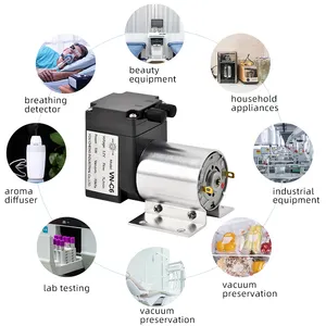12 В/24 В/5 Вт небольшой воздушный всасывающий насос отрицательного давления DC низкий уровень шума Электрический высокий вакуумный поршневой насос