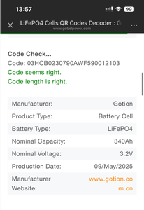 12000 chu kỳ gotion 340ah LiFePO4 <span class=keywords><strong>Lithium</strong></span> Ion Prismatic Lớp Một 3.2V 280ah 300ah 306ah 310ah 320ah 340ah LiFePO4 tế bào pin - Product Image 4