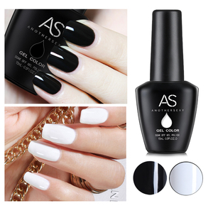 AS Nail Supplies Vernis à ongles couleurs classiques longue durée Vernis à ongles avec logo personnalisé Marque privée <span class=keywords><strong>Rouge</strong></span> Jaune Noir <span class=keywords><strong>Blanc</strong></span> Vernis <span class=keywords><strong>gel</strong></span> - Product Image 4