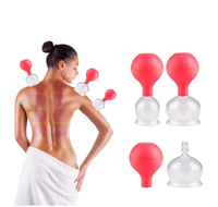 5 tasses de Massage sous vide en caoutchouc naturel de différentes tailles, gobelets de thérapie par ventouses