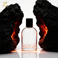 Ensemble de flacons de parfum ronds en verre de qualité supérieure avec coffret cadeau de luxe - Vaporisateur vide en verre silex de 30ml, 50ml, 100ml pour marques de niche