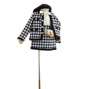 Ensemble veste et jupe à carreaux pour enfants, style élégant, printemps-automne 2022 - Product Image 6