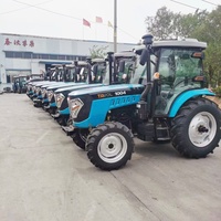 Tractor Agrícola Tavol TB 100HP 4x4 con Rodamientos de Motor y Implementos Completos - Tractor de Ruedas 4WD para Agricultura con Cargador Frontal/Retroexcavadora de Alta Potencia