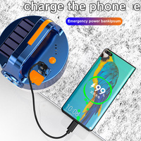 RTS Portable Super Lumineux LED Spot Solaire Tente Lumière D'urgence Marché De Nuit Lumière Camping En Plein Air Lumière avec Télécommande