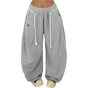 Women's Baggy Barrel Sweatpants High Waist Wide Leg Harem Pants With Pockets Casual Knitted Breathable <b>Lantern</b> Trouser - Product Image 1