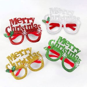 Lunettes de fête personnalisées Père Noël et rennes, accessoires photo, montures jetables en plastique pour événements de Noël, vente en gros - Product Image 1