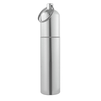 Porte-clés mini-bouteille en aluminium, production en gros usine - Design vintage, étanche, motif dessin animé, tendance