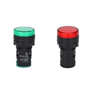 Ad16-22ds Ad22 22mm Led Lighting Signal Indicator Lamp 12V 24V 110V 220V 380V Plastic IP65 Equipment Indicator Lights / 0.03