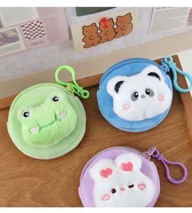 Nouvelle pochette à monnaie en peluche animaux de dessin animé mignons, mini sac portable pour écouteurs, sac multifonctionnel, pendentif, petit cadeau - Product Image 1