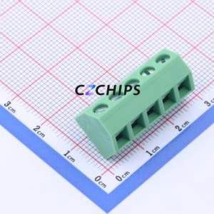 KF127S-5.08-5P Screw Terminal Block Through hole Component (THT),P=5.08mm Connector 1x5P 5.08mm Green Through Hole - Product Image 1