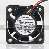 Nouveau ventilateur de refroidissement NMB 5V 24V 48V DC 12V 0.11A AC EC 4020 40X40X20MM 4CM PWM à contrôle de température pour châssis, quatre fils 1608VL-04W-B46