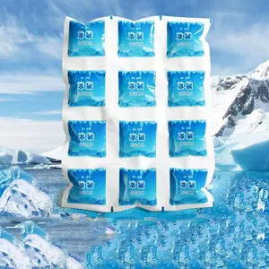 Hoja de impresión de logotipo de alta calidad Mariscos Entrega de alimentos Niños Almuerzo Transporte Congelador Embalaje Gel Paquete de hielo para Picnic al aire libre