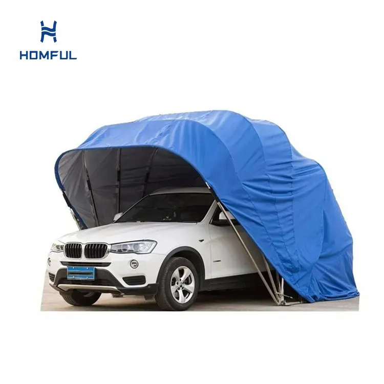 HOMFUL Foldable कार आश्रय चंदवा गेराज वापस लेने योग्य तह कार गेराज तम्बू पोर्टेबल Carport तह कार गेराज