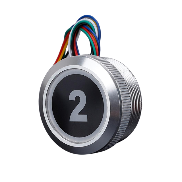 IP68 Waterproof Touchless  Button with Number  Infrared Inductive Contactless Call Button with Multi-Color Wire