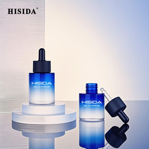 Alta gama 30ml 1oz personalizado vacío redondo de lujo botellas de cuidado de la piel cosmético cara aceite esencial suero cuentagotas botella de vidrio - Product Image 3