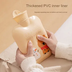 Large Portable Pvc <b>Hot</b> <b>Water</b> <b>Bottle</b> 2L Capacity Foot & Belly Hand Warmer Refillable Warmth for the Winter Months - Product Image 2